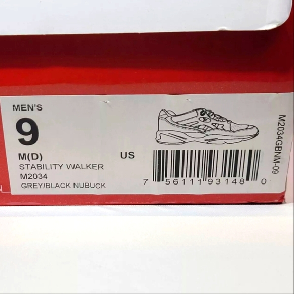 Propét Men's Stability Walker Sneaker Grey/Black Nubuck Size 9 M(D) M2034 - Picture 2 of 11